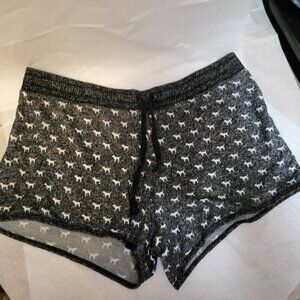 GRAY PINK VICTORIAS SECRET SLEEP SHORTS SZ M